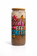 Mama Needs Coffee Glass Tumbler