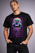 Neon Skull Graphic T-Shirt - Bold Psychedelic Street Art Design